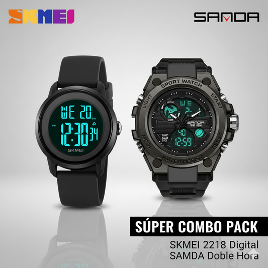 RELOJ SANDA 739 ORIGINAL + SKMEI 2218