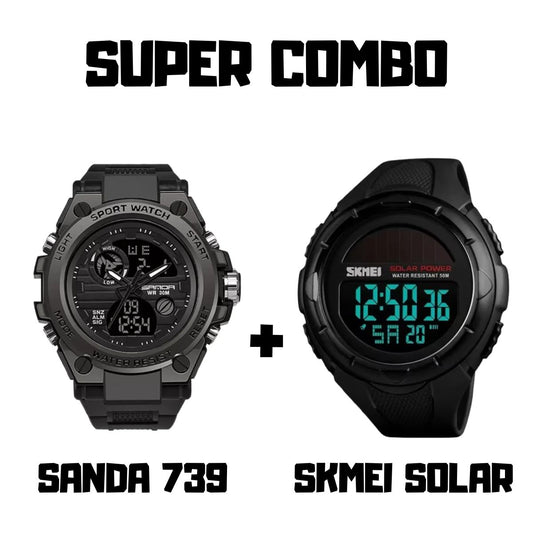 COMBO SKMEI SOLAR Y SANDA 739